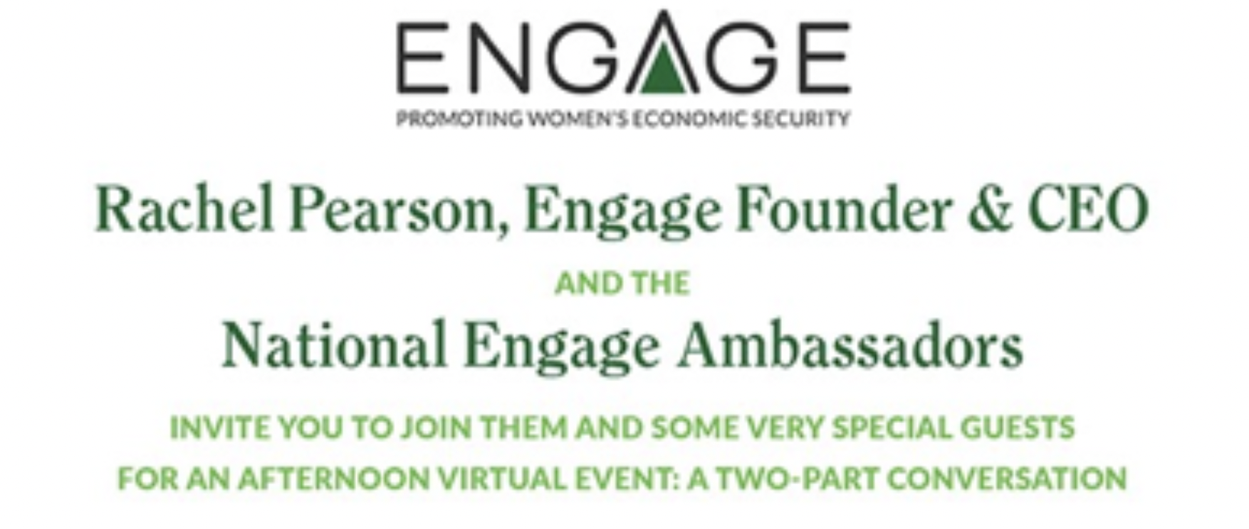 An Afternoon Virtual Event: A Two-Part Conversation